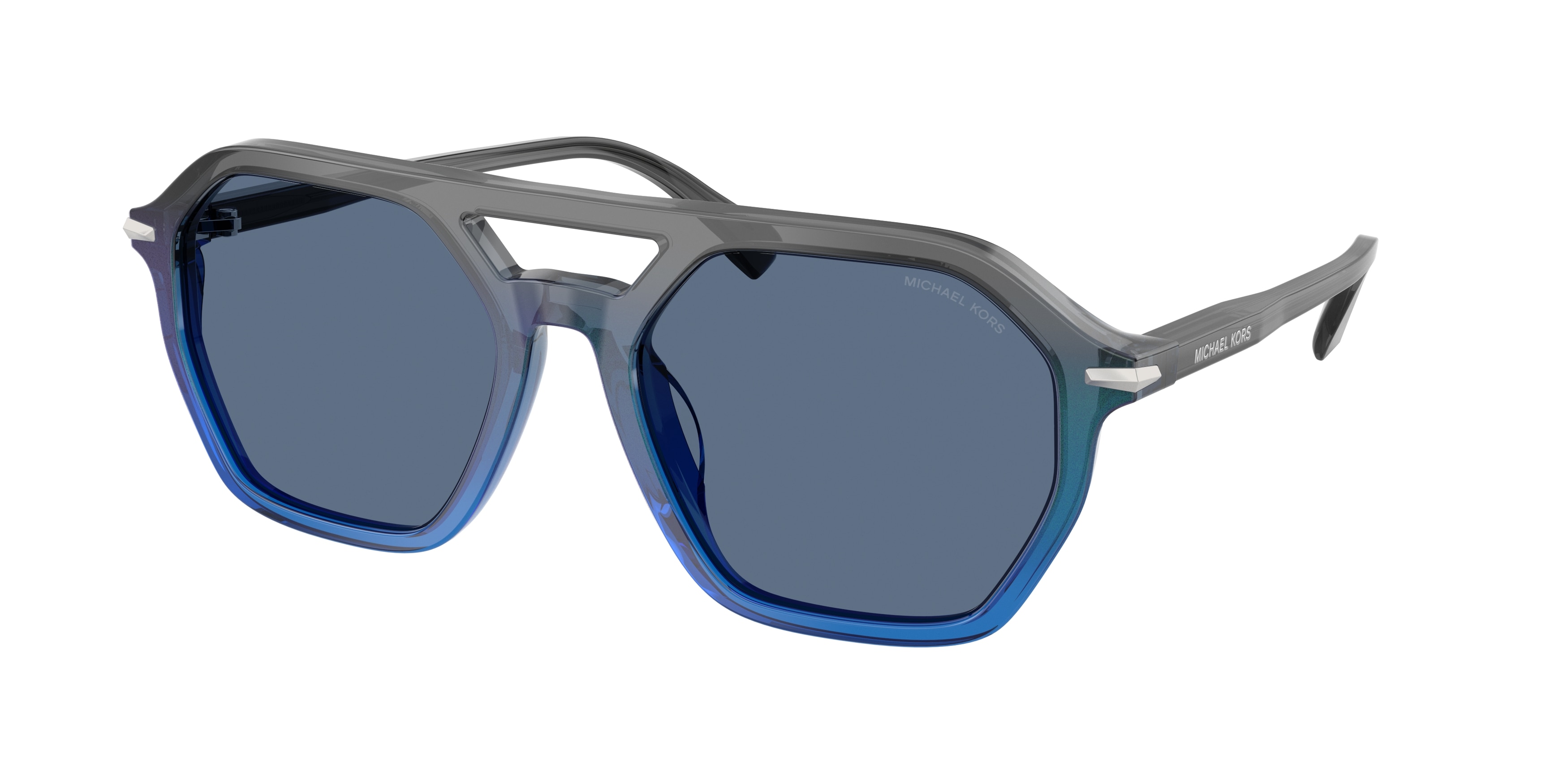 Michael Kors Man MK2251U JACKSON HOLE 401180 Sunglasses Acetate Grey Blue Pilot Normal-image